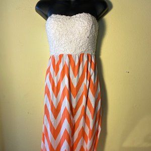 No Boundaries chevron print dress